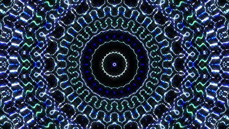 hermoso caleidoscopio abstracto que brilla, una luz radiante que regula los movimientos sutiles