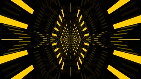 yellow technological looped hallway