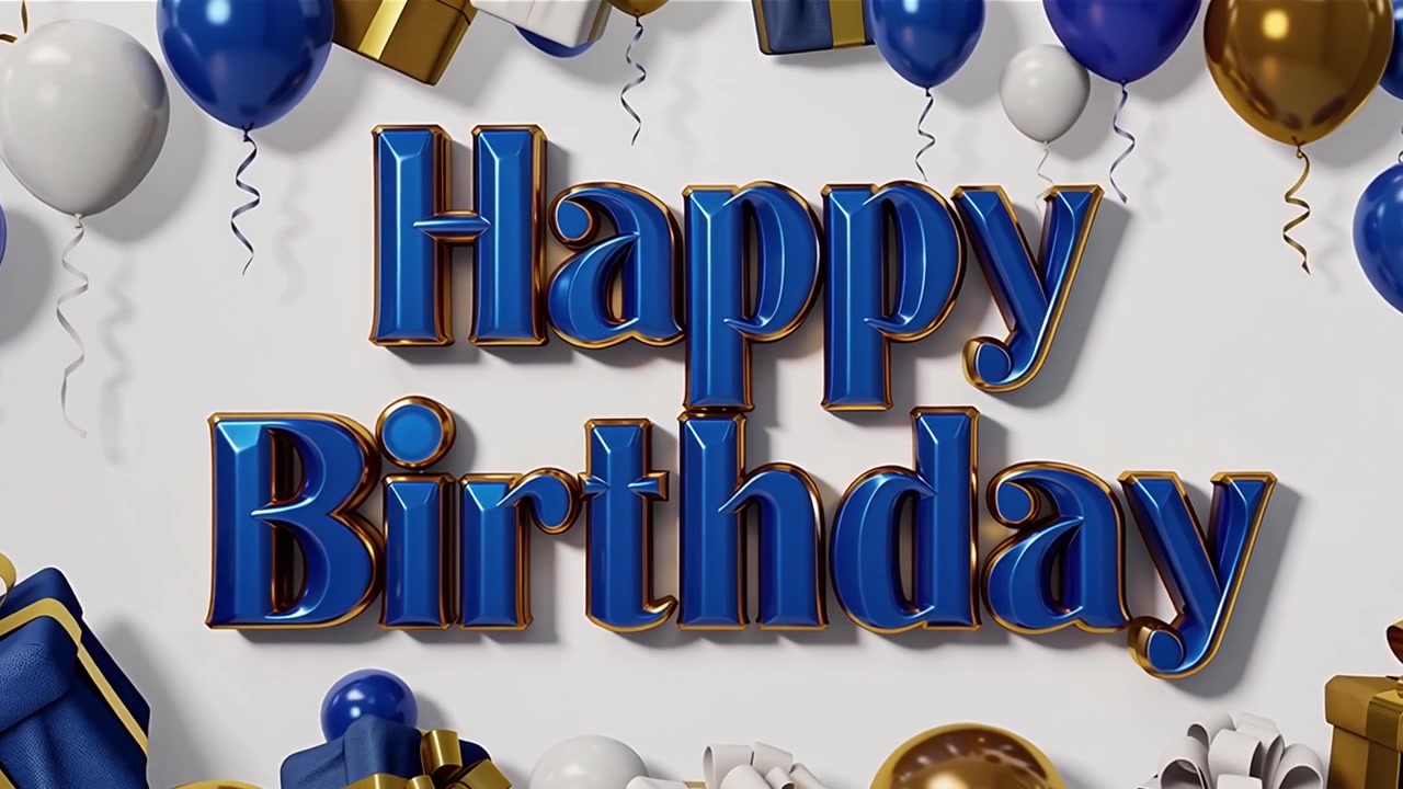 Sfondo di compleanno con palloncini e regali