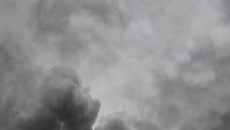 thunderstorm and dark clouds in dark sky 4k background
