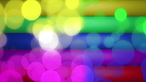 animación de puntos sobre rayas y colores del arco iris que se mueven en un bucle sin costuras