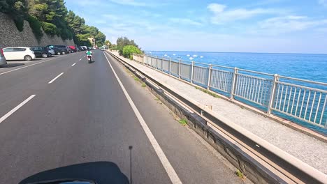 a drive along the coastal road in varigotti