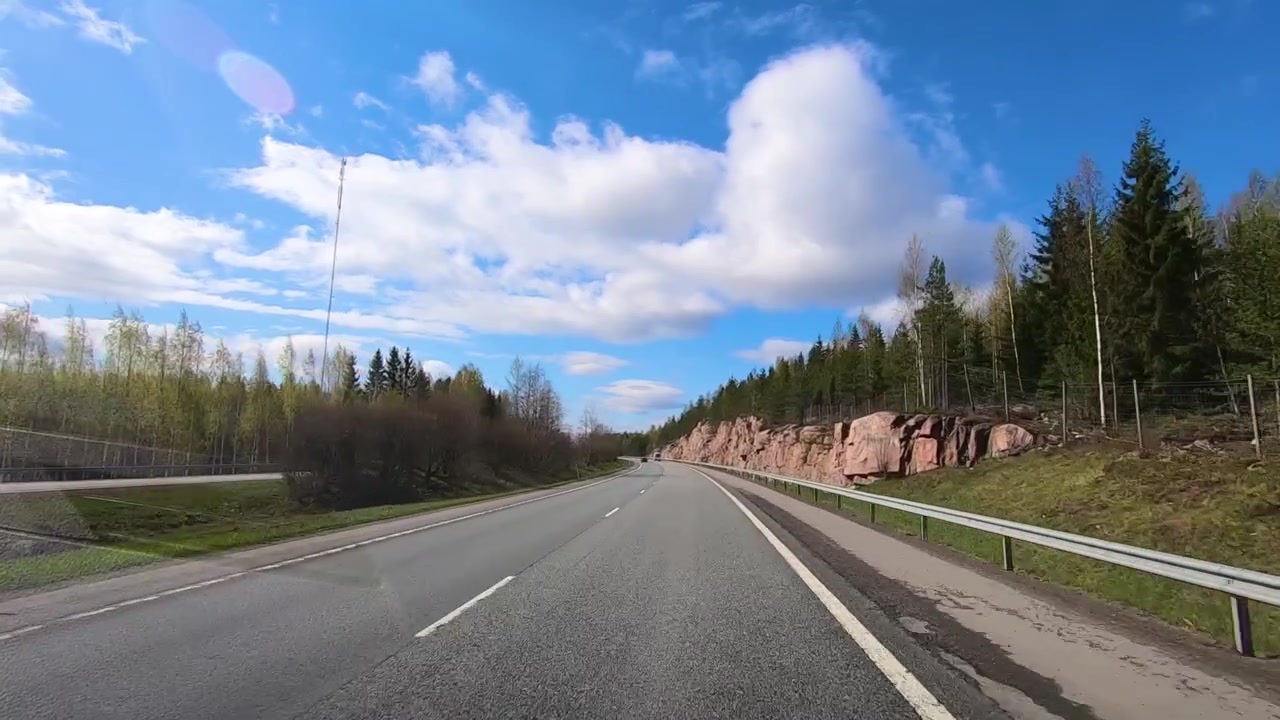 Cesta z Tampere do Lahti autem