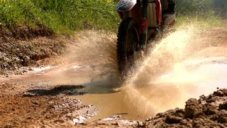 man riding a motor cross bike