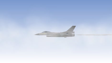 avión de combate en vuelo