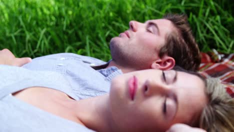 Close-up-of-couple-relaxing-in-vineyard