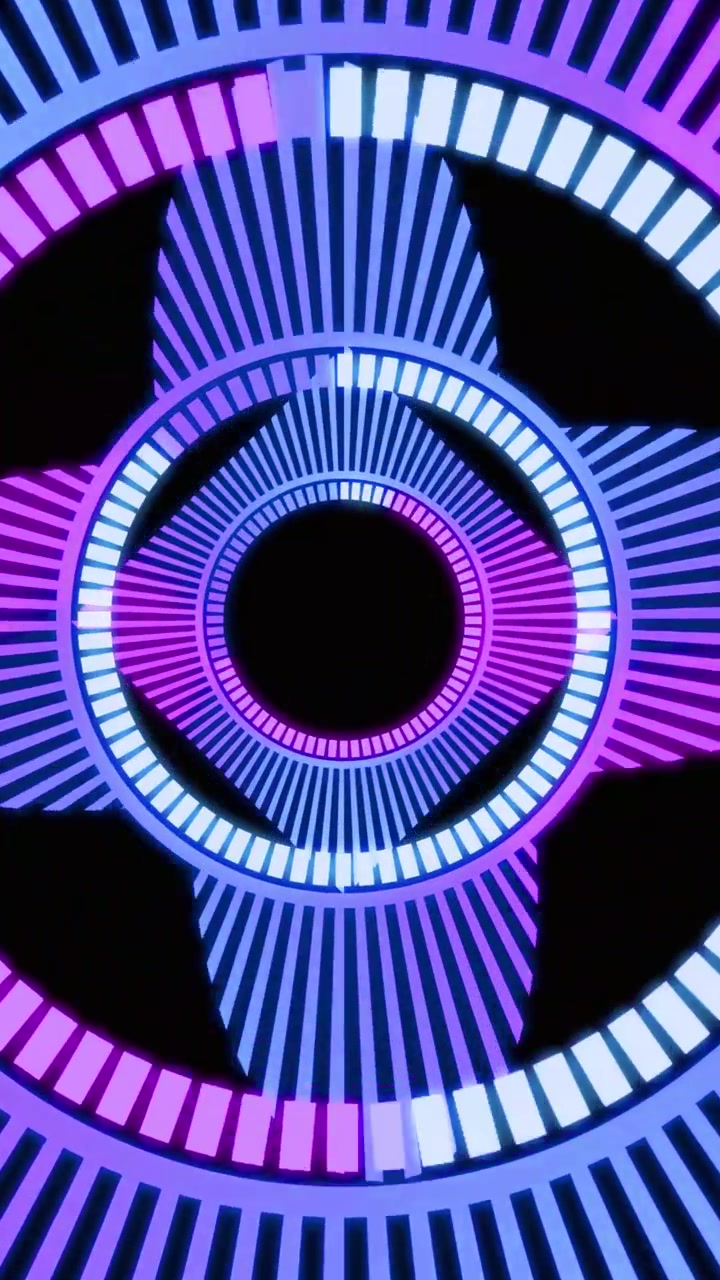 Abstract Neon Blue and Purple Audio Visualizer Loop