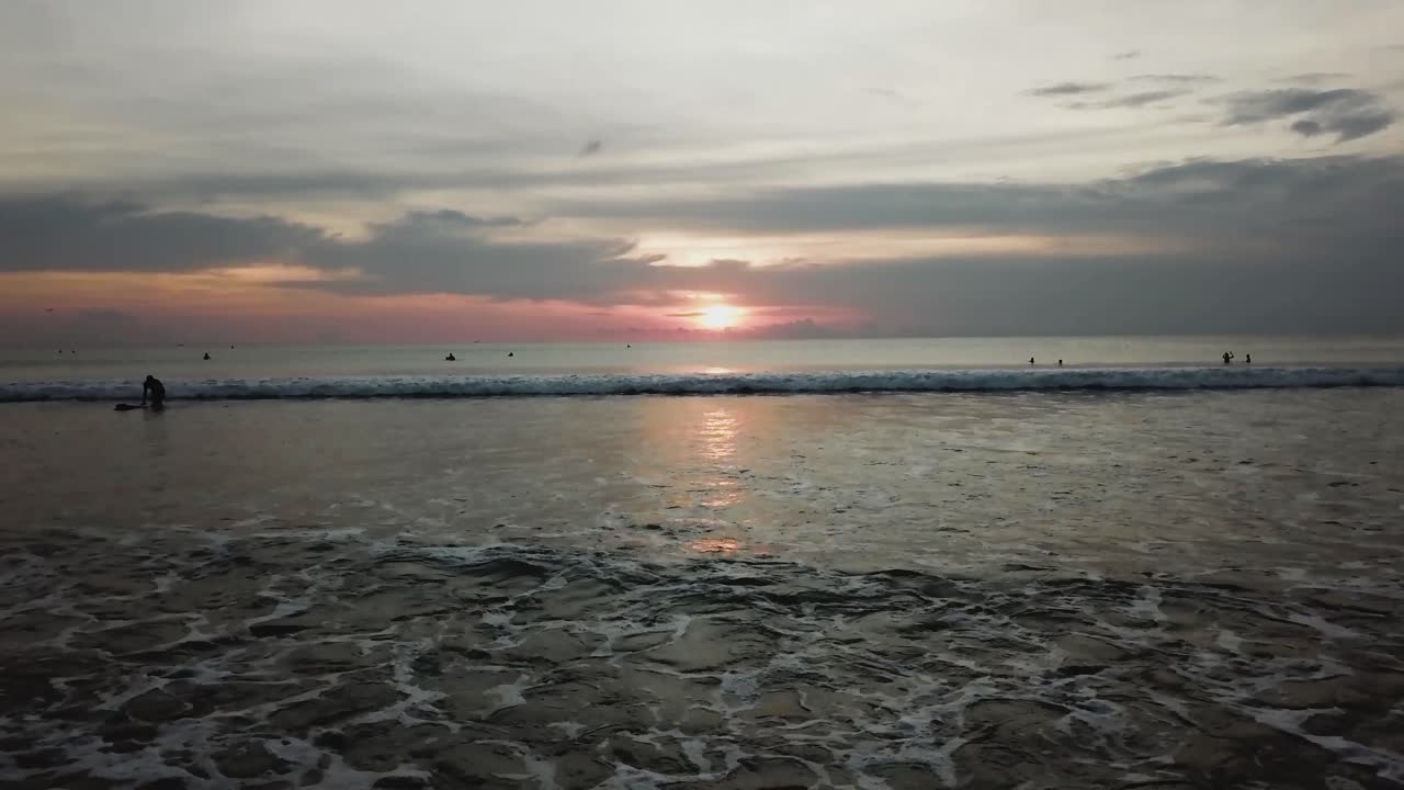 Sunset Surf at the Beach