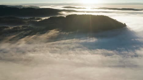 beautiful sunrise above the vast valley