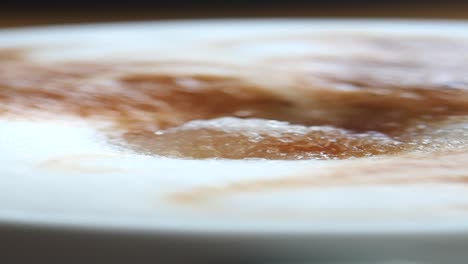 close-up of a cappuccino