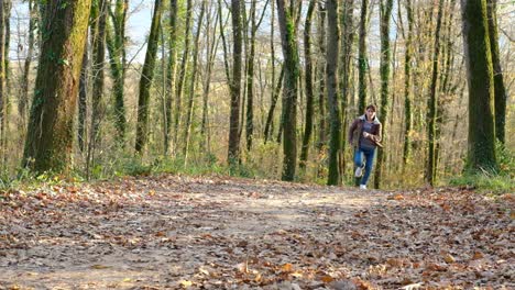 el hombre que maneja el bosque