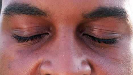 eyes, vision and portrait with black man