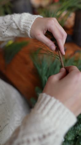 making a christmas wreath