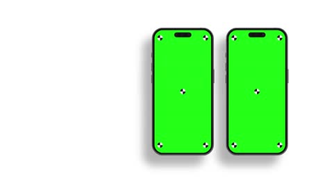 3d-render-of-iPhone-14-Pro-green-screen-with-marks-for-tracking---phone-rotations-and-movements-including-vertical-and-horizontal-positions-on-white-background