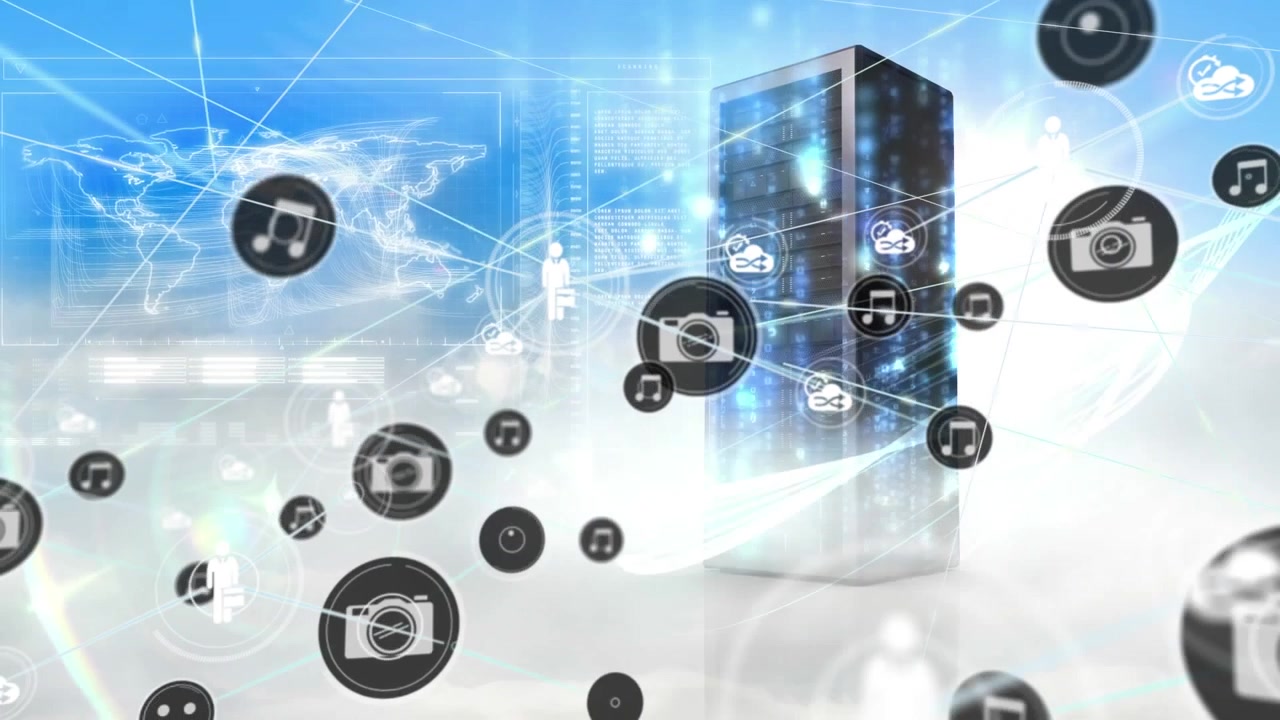 En computerserver behandler data og information.
