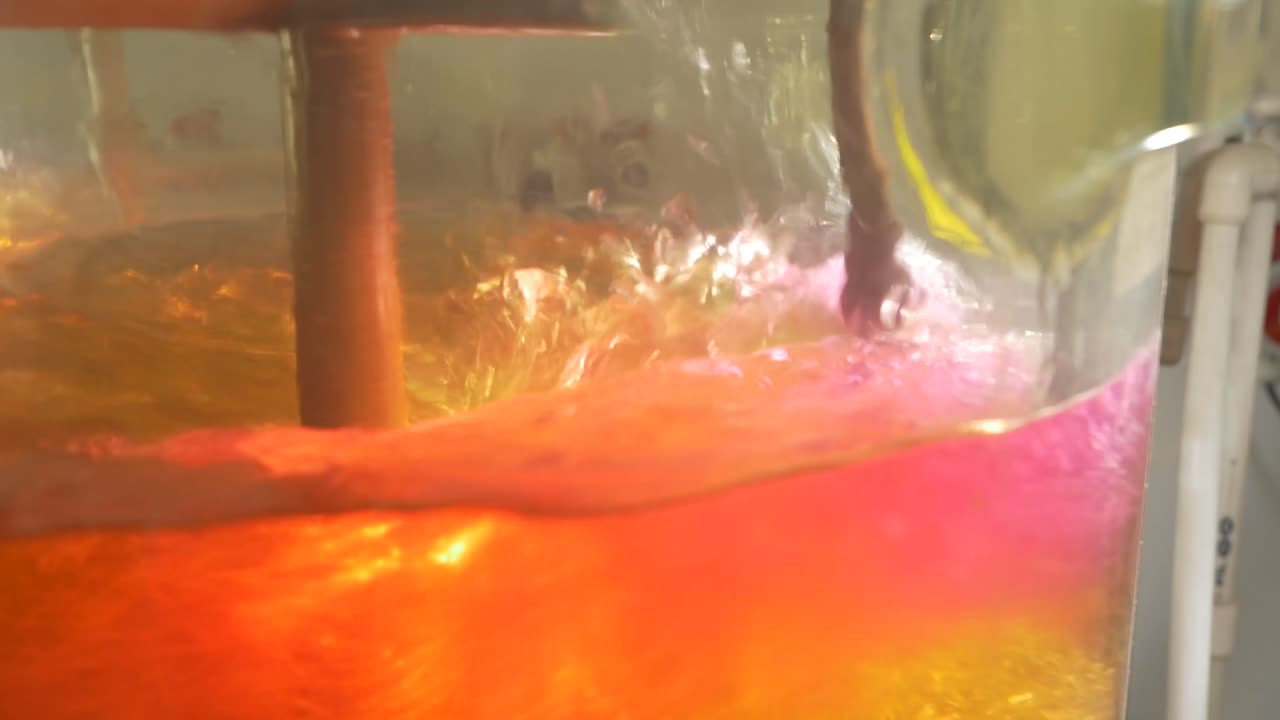 유리 원자로에서 화학 반응