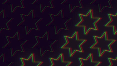 noche estrellada colorida patrón vibrante de estrellas en un fondo negro