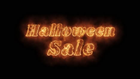 halloween sale - fire text effect