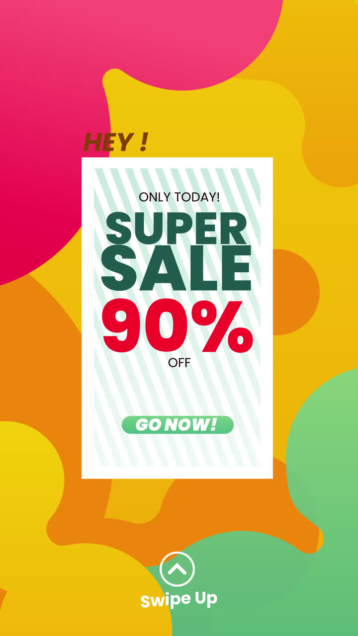 Super Sale 90% Off Promotion Graphic