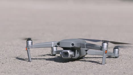 drone on a gray concrete surface