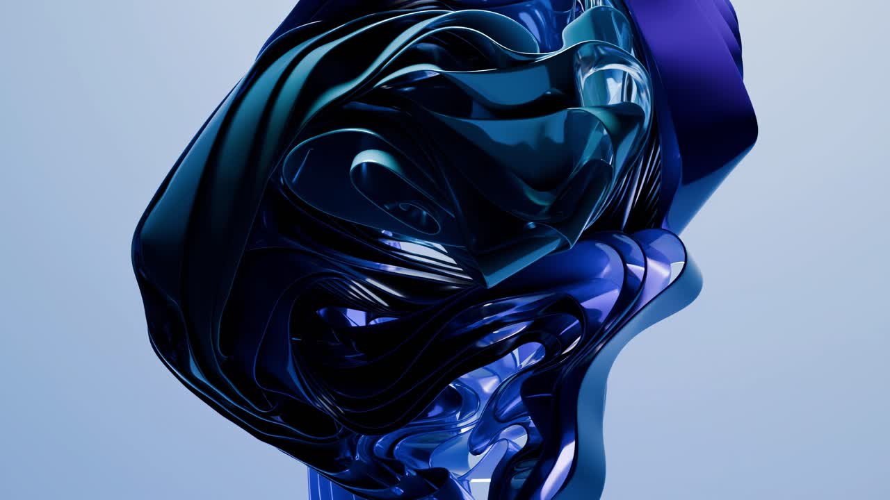 Abstract Blue Organic Shapes