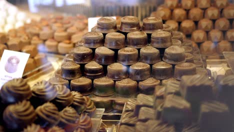 assorted chocolates on display