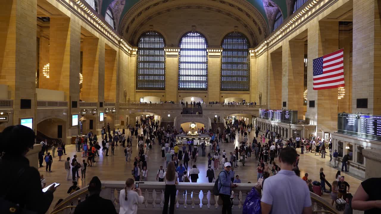 Grand Central Terminal iconic celestial ceiling, adorned with a constellation mural, casts a magical glow over the Main Concourse
