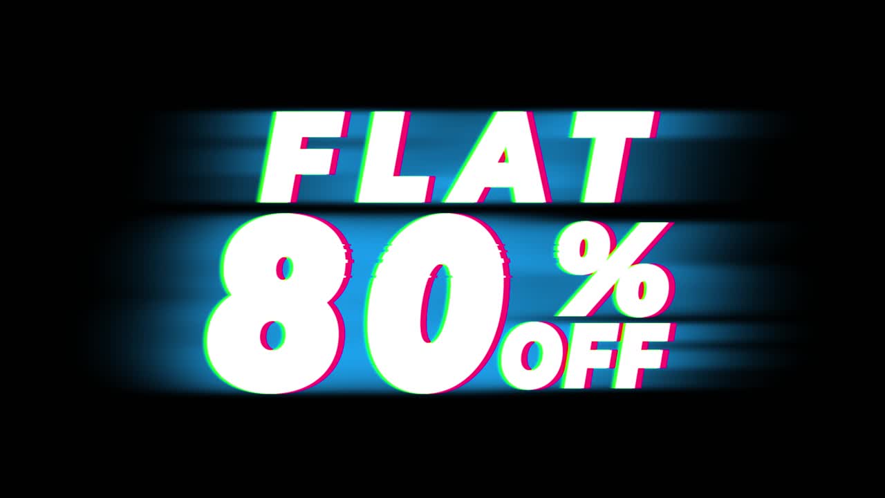 Flat 80% Off Promotional Banner