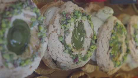 assorted green tea pistachio desserts