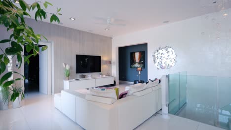minimalist st gély contemporary villa living room with art deco
