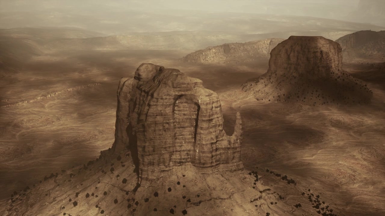 Colonna gigantesca di arenaria che mostra superfici texturizzate e strati geologici