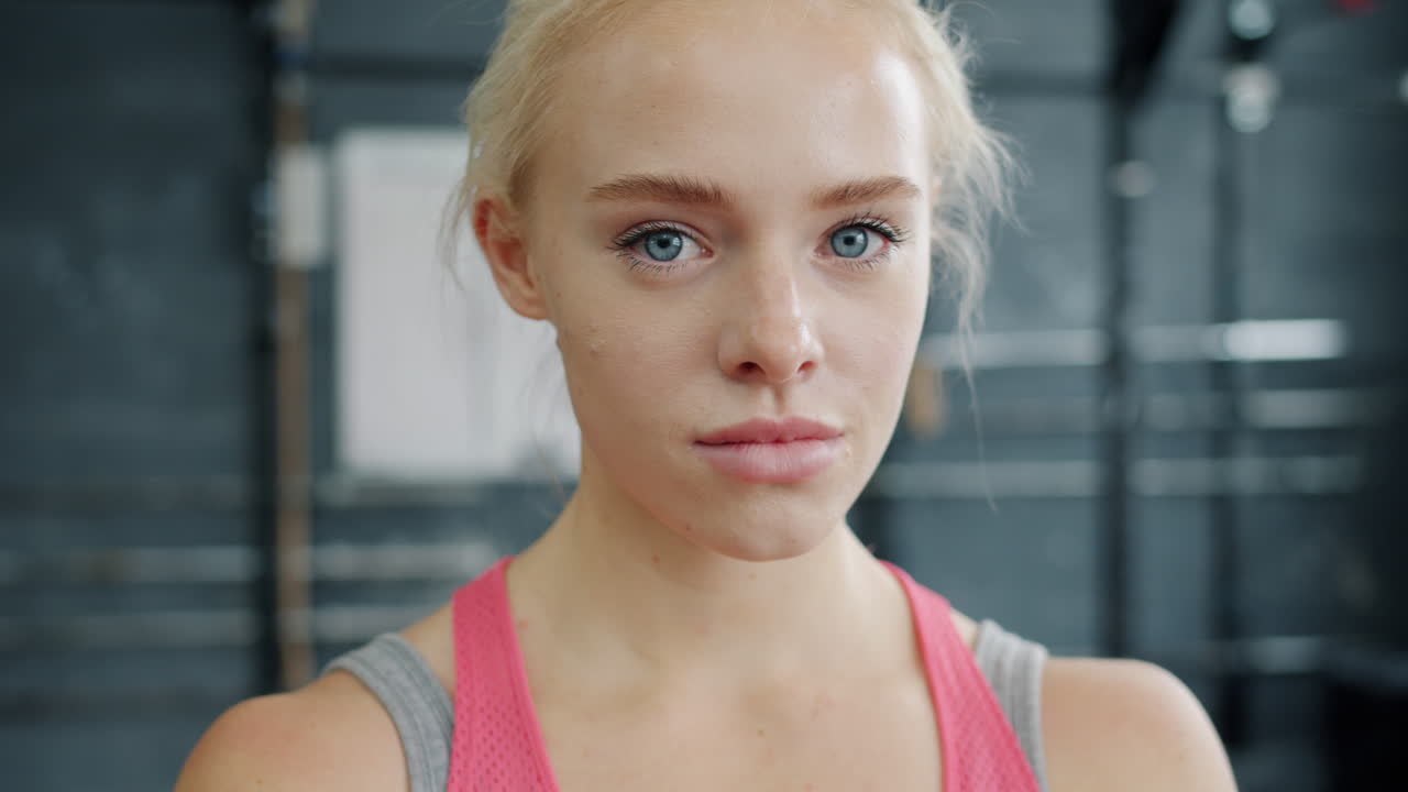 Portrait of a Woman in a Gym