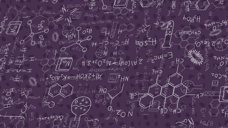 Animazione di elaborazione dati scientifici su sfondo scuro