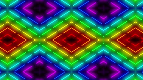 neon geometric pattern illumination animation motion graphics