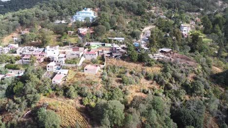 an aerial view of the countryside surroundings of guanajuato state, mexico
