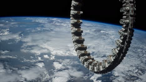 futuristic-space-station-on-Earth-orbit