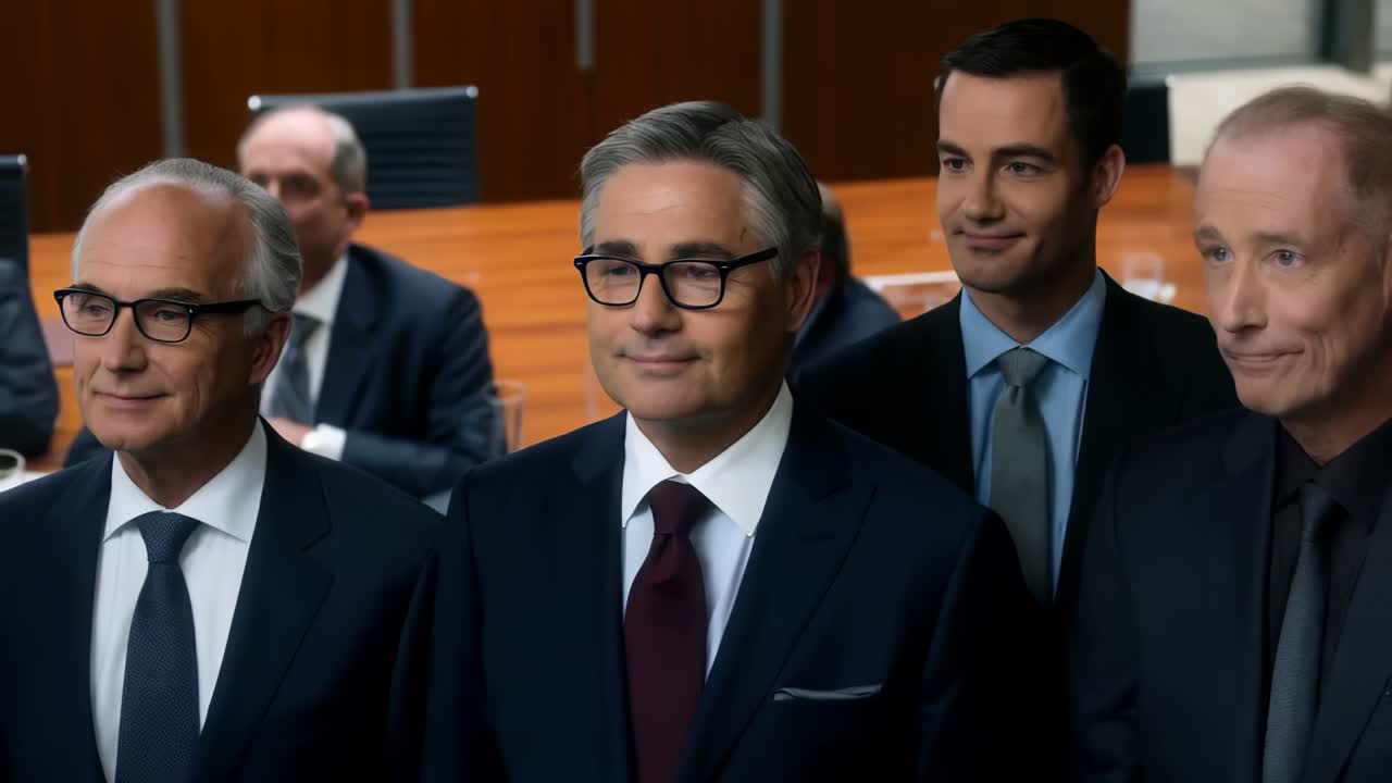 Professionals discussing ideas in a business meeting.