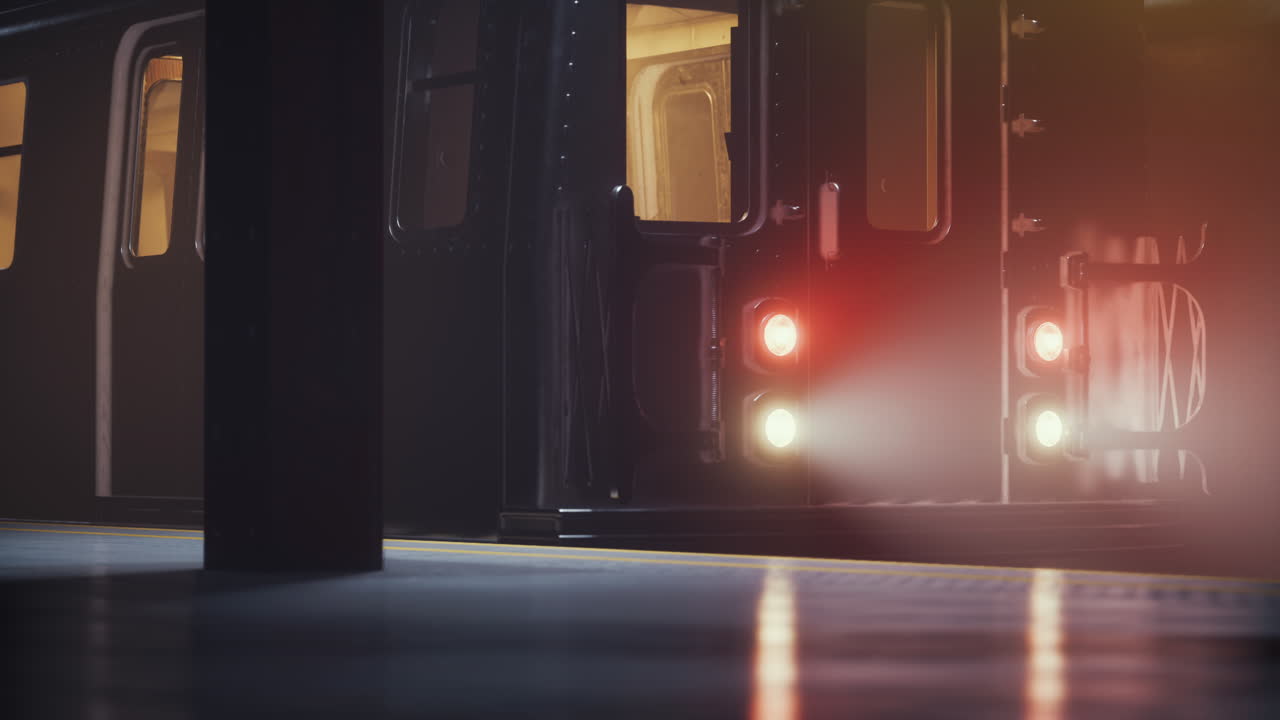 빈 지하철 지하철 안쪽