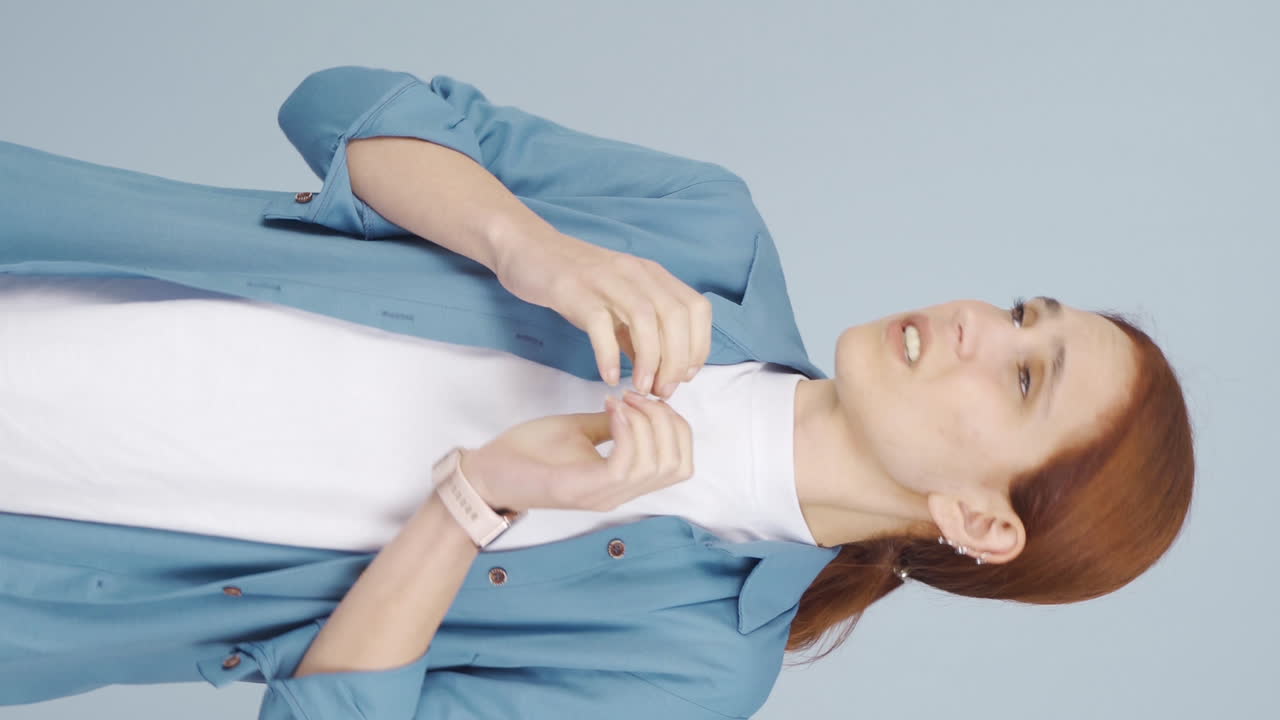 공황 발작의 수직 비디오