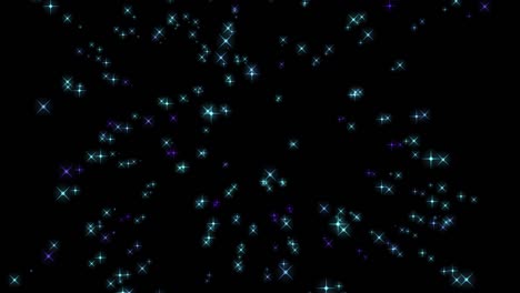 animación de luces brillantes de partículas abstractas de 4k, fondo de color negro