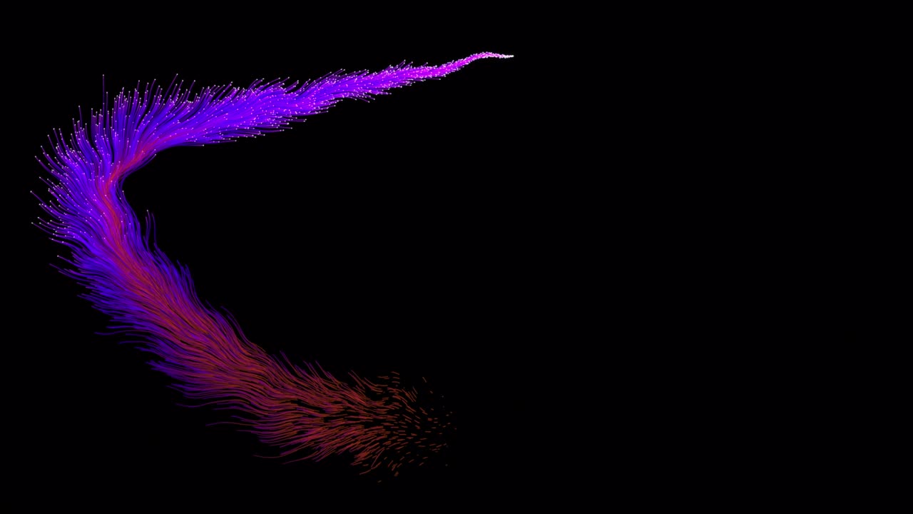 animación de bucle sin fisuras de partículas rosadas púrpuras azules rayas flujo remolino efecto fondo de movimiento para su evento, vj, concierto, título, vista previa, presentación.