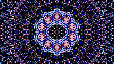 abstract kaleidoscope shining beautiful red blue line smooth motion with shining light motion