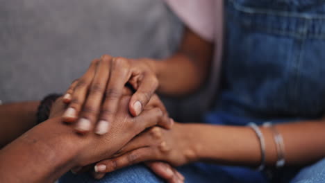 Closeup,-home-and-couple-holding-hands