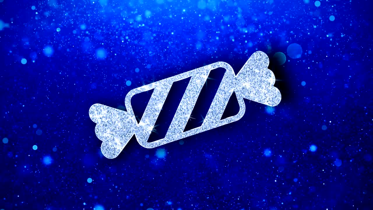 사탕 아이콘 박이는 반이는 빛나는 반이는 입자