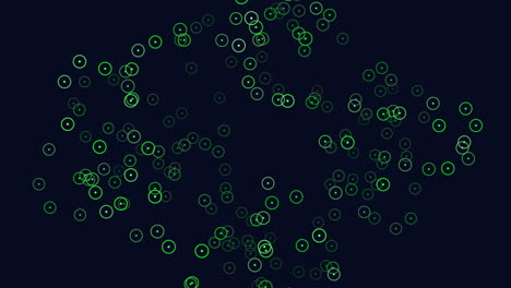 Circular-overlapping-pattern-on-black-background