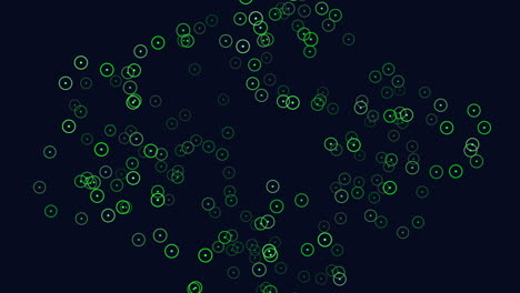 Circular overlapping pattern on black background