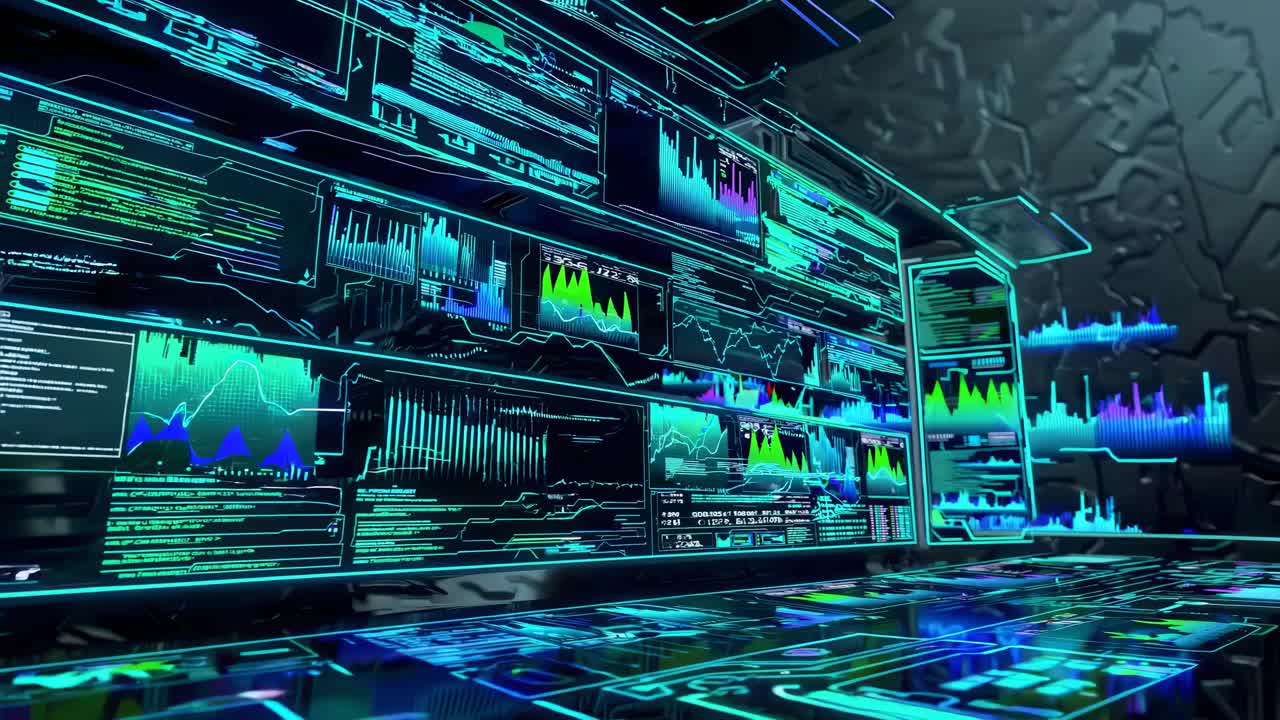 Futuristic Data Visualization Control Panel