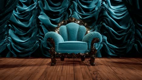 luxurious-theater-curtain-stage-with-chair