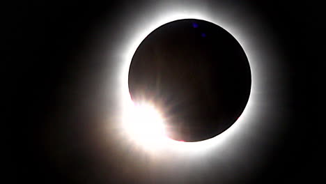 bailey's beads explode into a diamond ring during a total solar eclipse