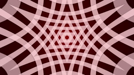 Abstract looped animation of star of david. Pink diverging lines on a dark background.